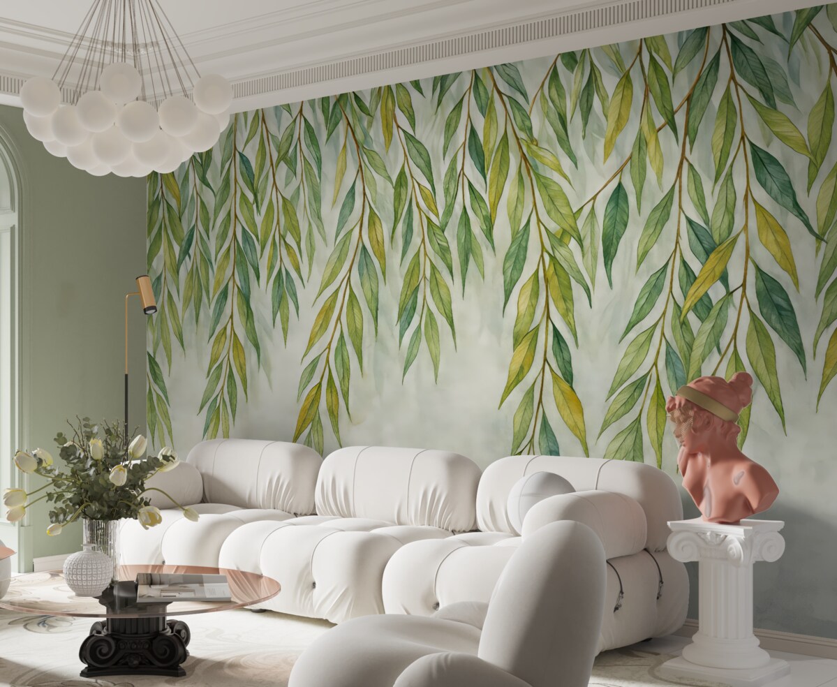 Fototapeta Liście na gałęziach.