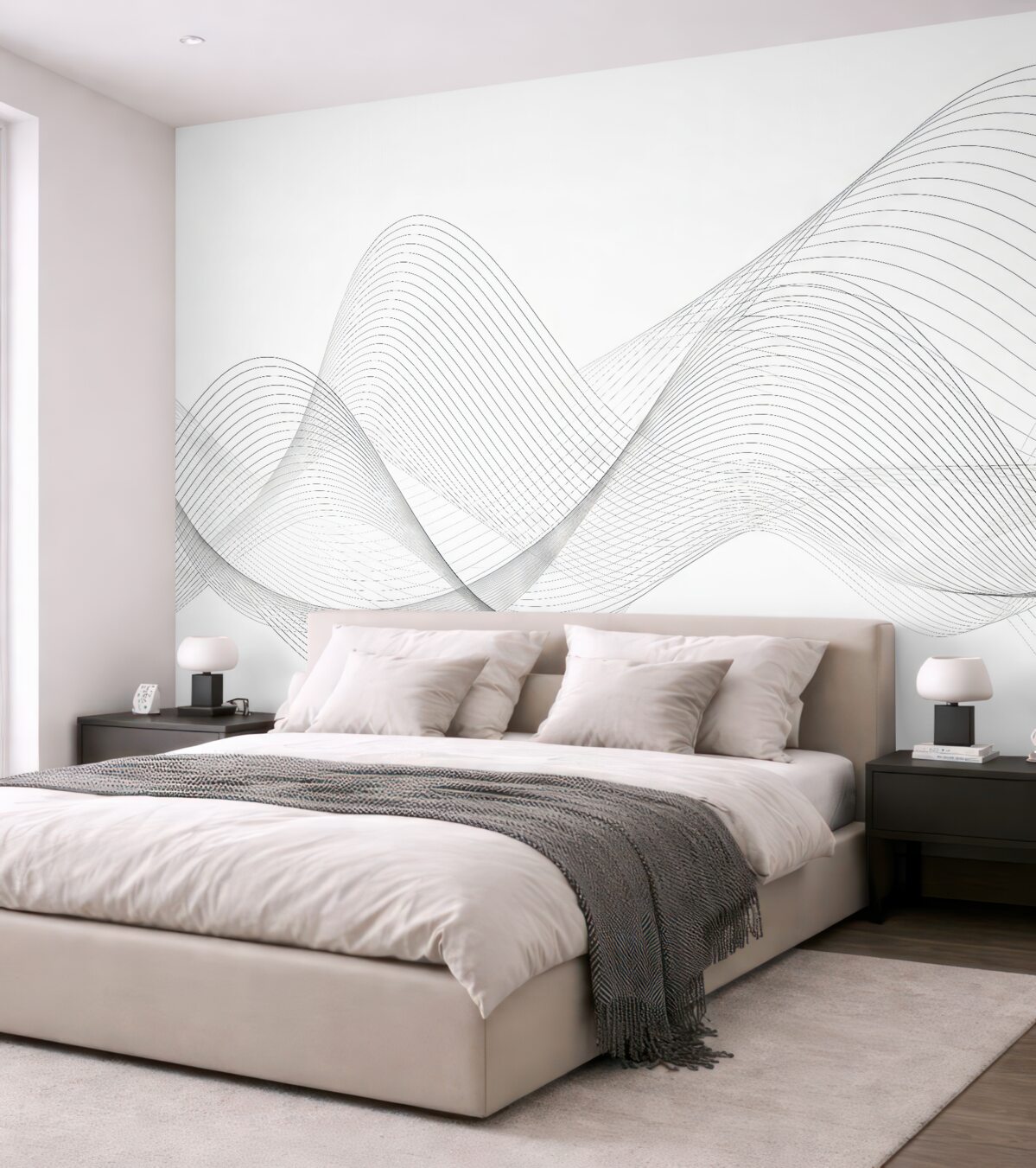 Fototapeta Stylowe fale w jednolitym wzornictwie.