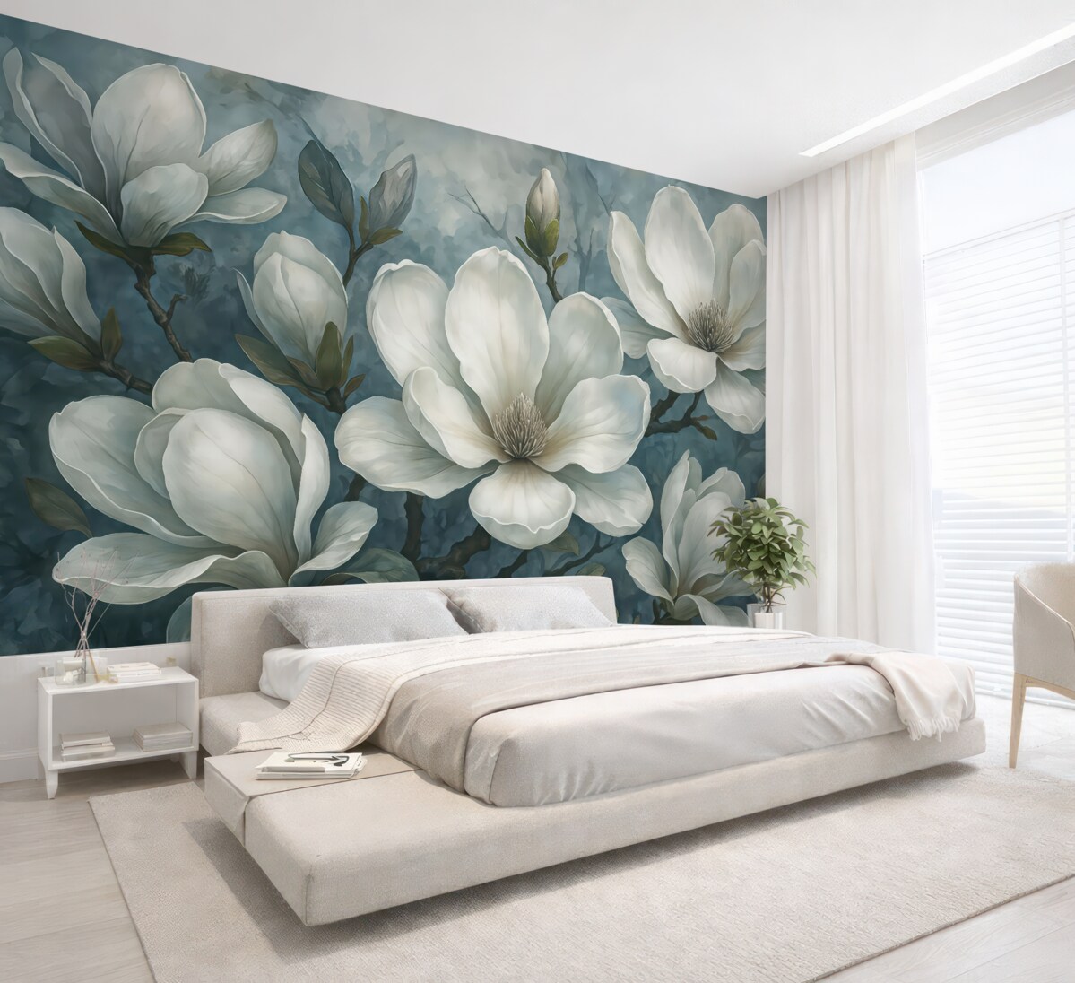 Fototapeta Białe magnolie.