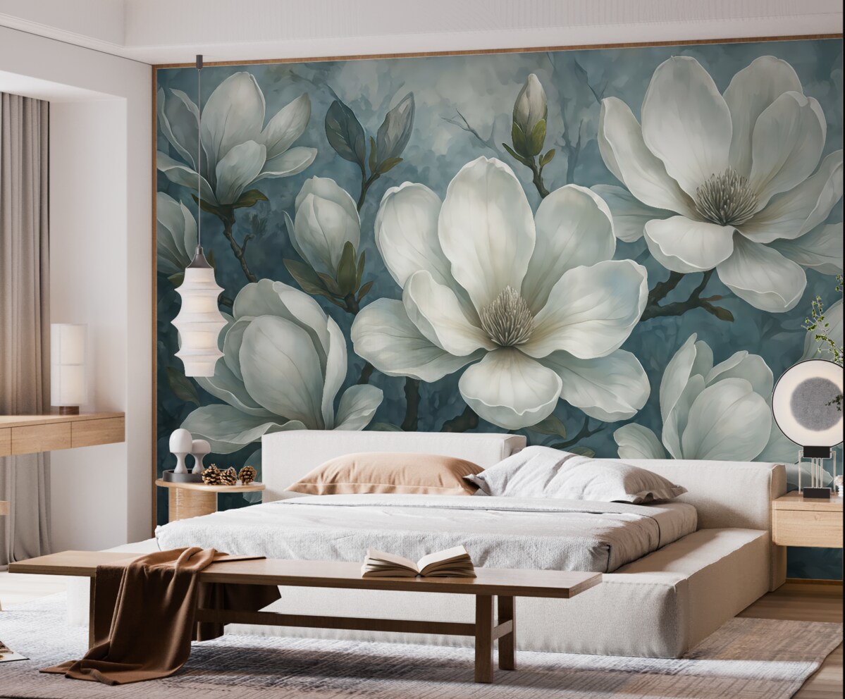 Fototapeta Białe magnolie.