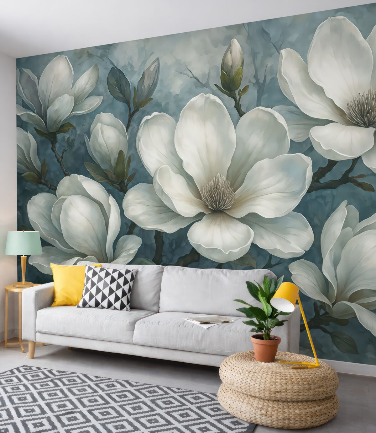 Fototapeta Białe magnolie.