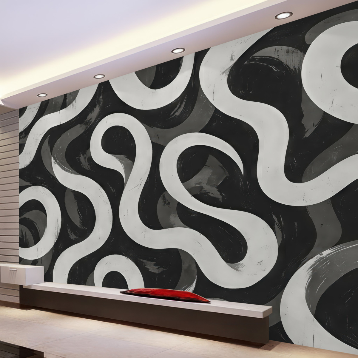 Fototapeta Abstrakcja w odcieniach czerni i bieli.