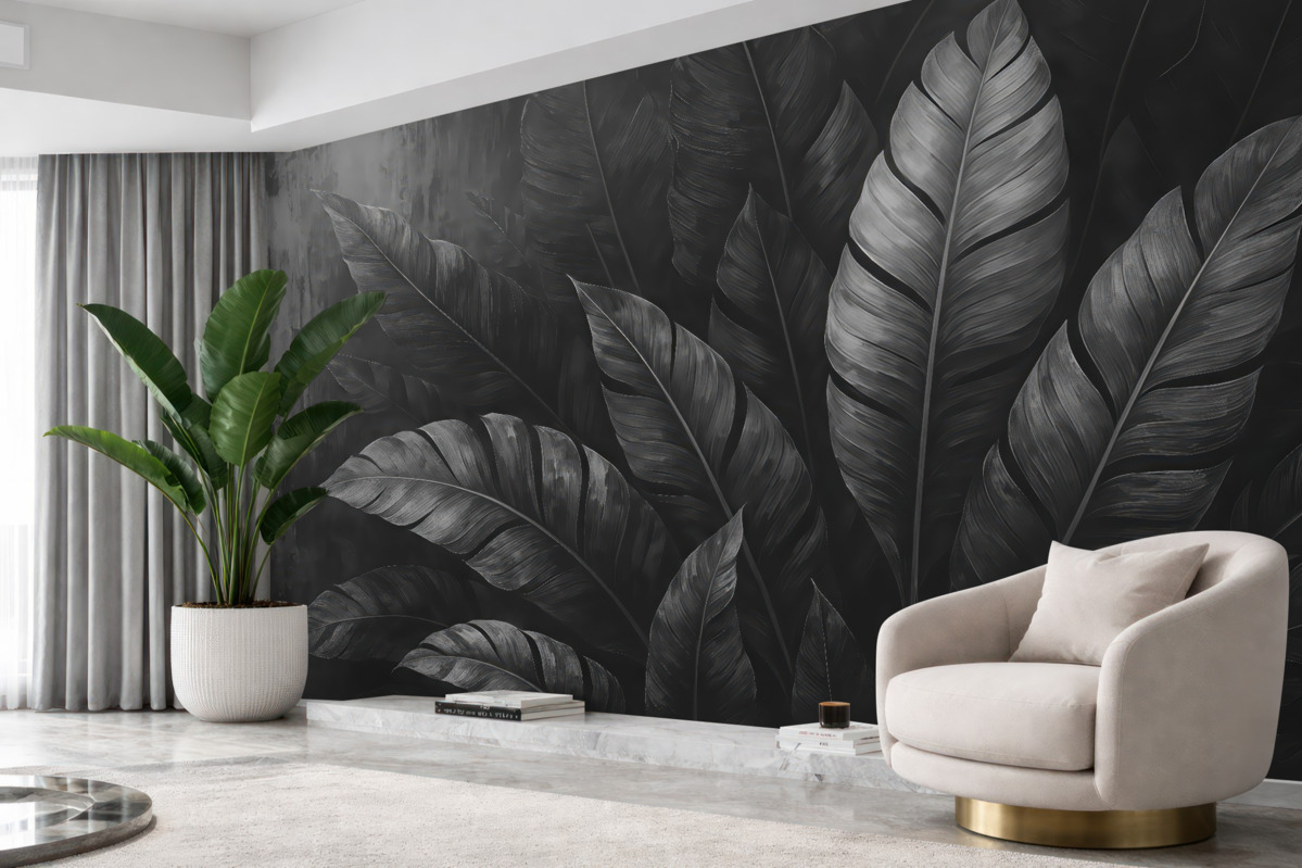 Fototapeta Ciemne liście.