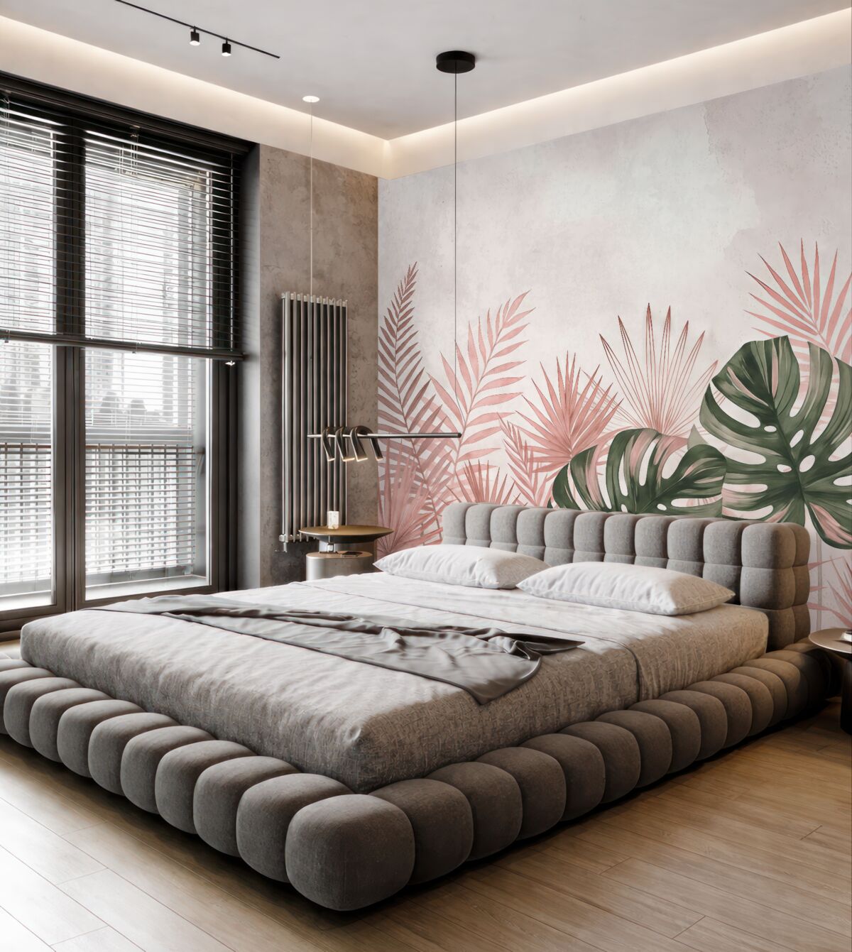 Fototapeta jasne tropikalne zielone na jasnym tle