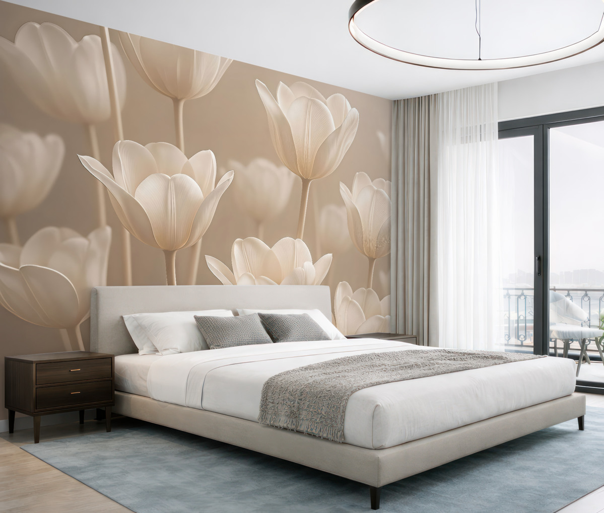 Fototapeta Białe tulipany.