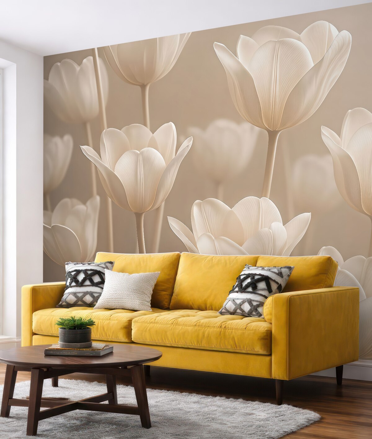 Fototapeta Białe tulipany.