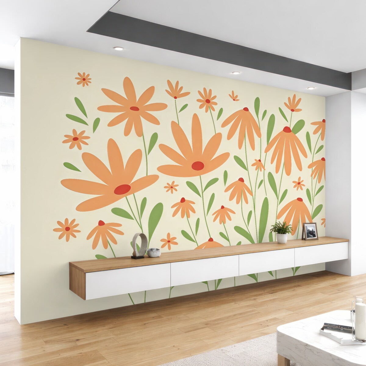 Fototapeta Stylizowany bukiet roślin.