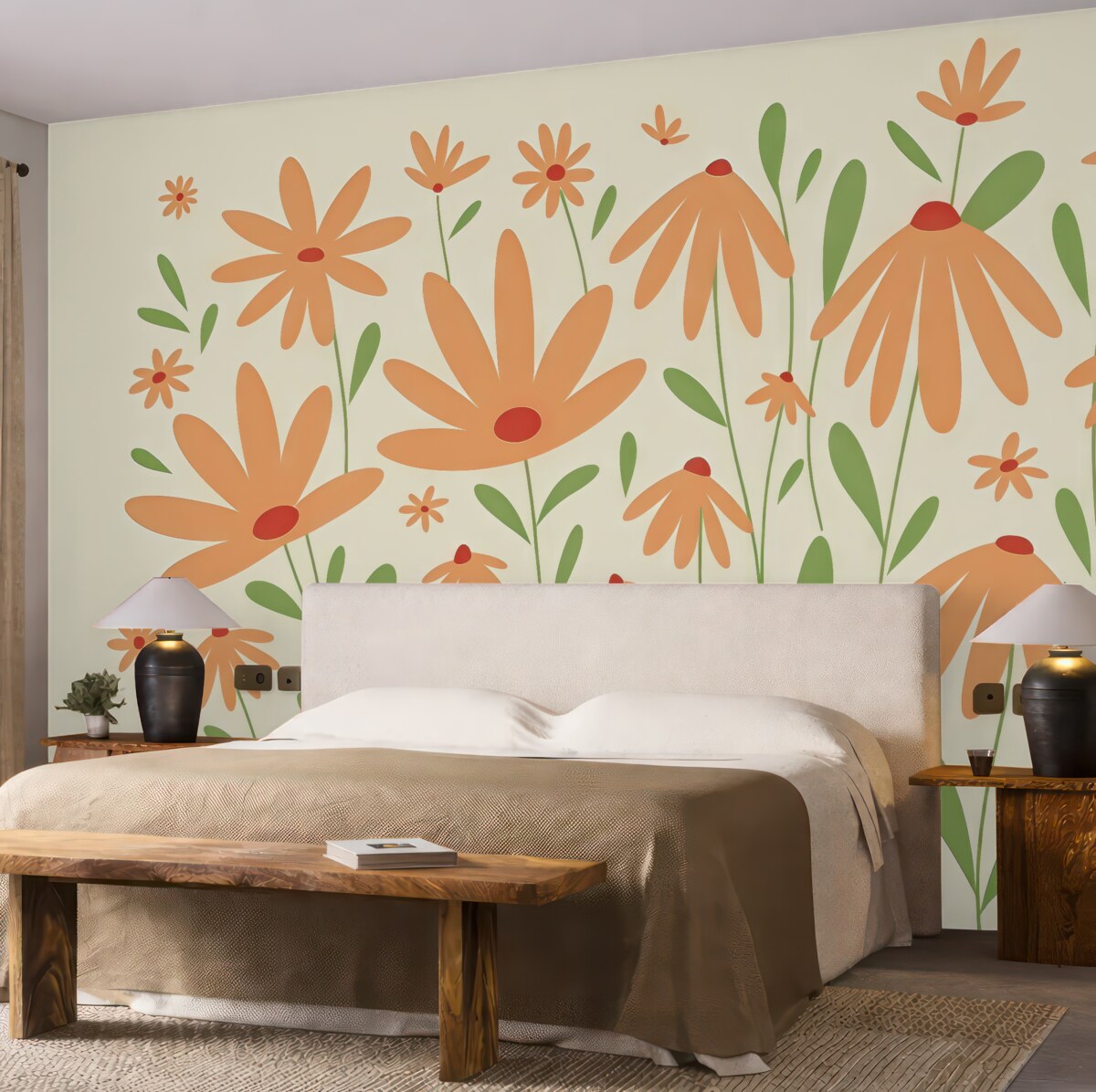 Fototapeta Stylizowany bukiet roślin.