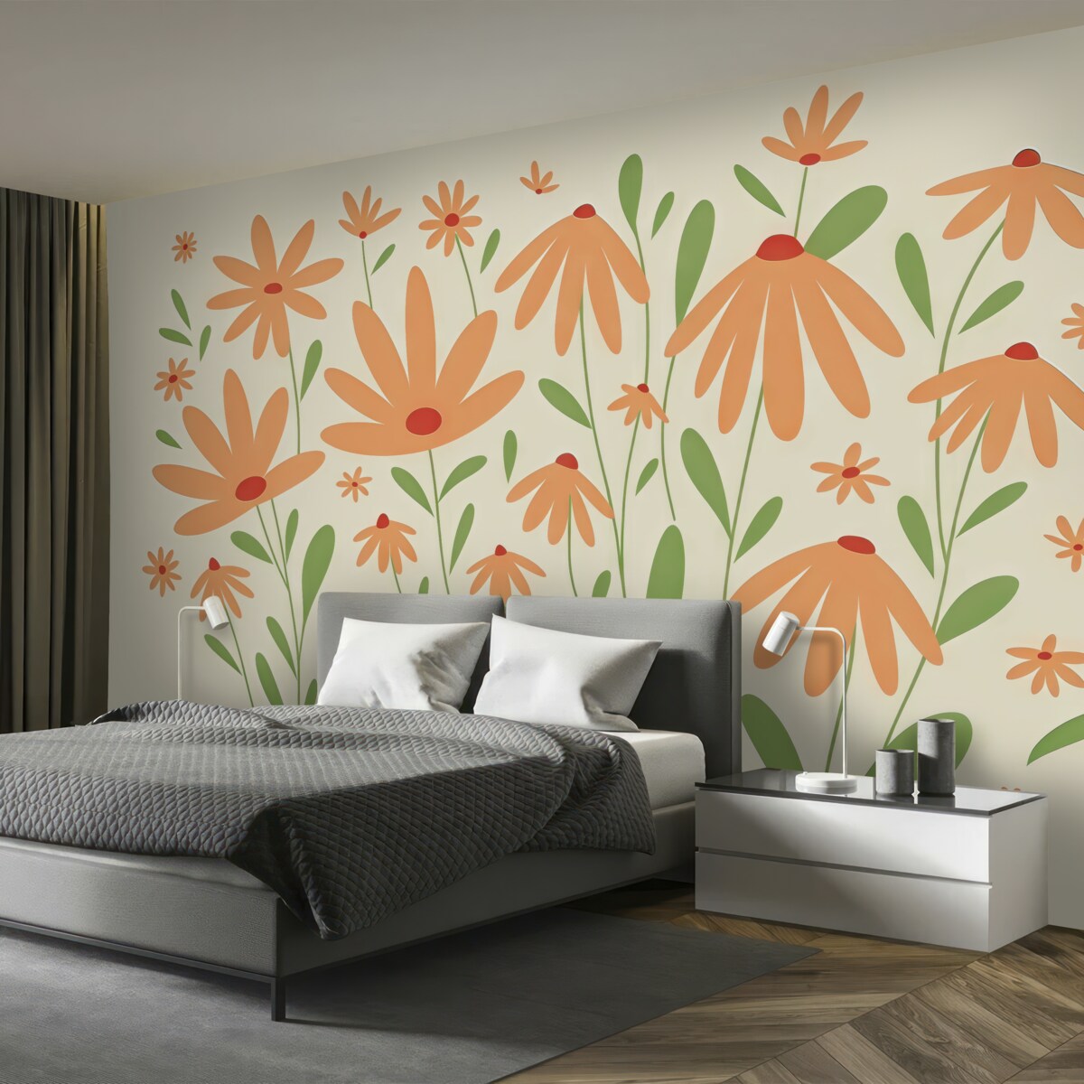 Fototapeta Stylizowany bukiet roślin.