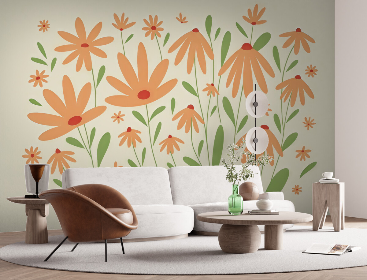 Fototapeta Stylizowany bukiet roślin.