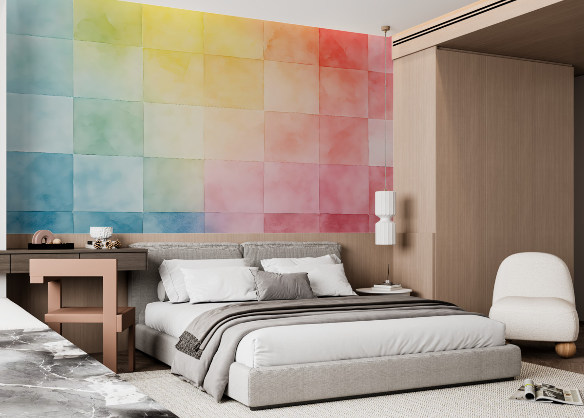 Fototapeta Paski akwarelowe.