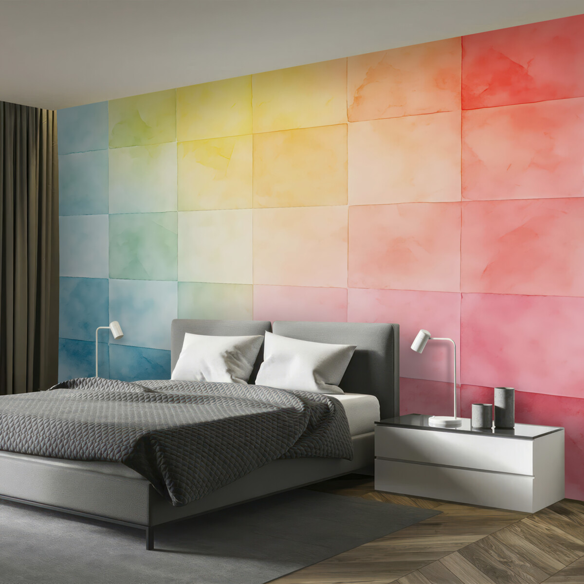 Fototapeta Paski akwarelowe.