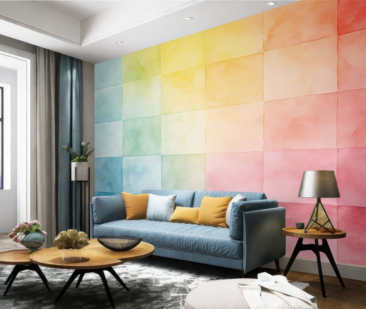 Fototapeta Paski akwarelowe.