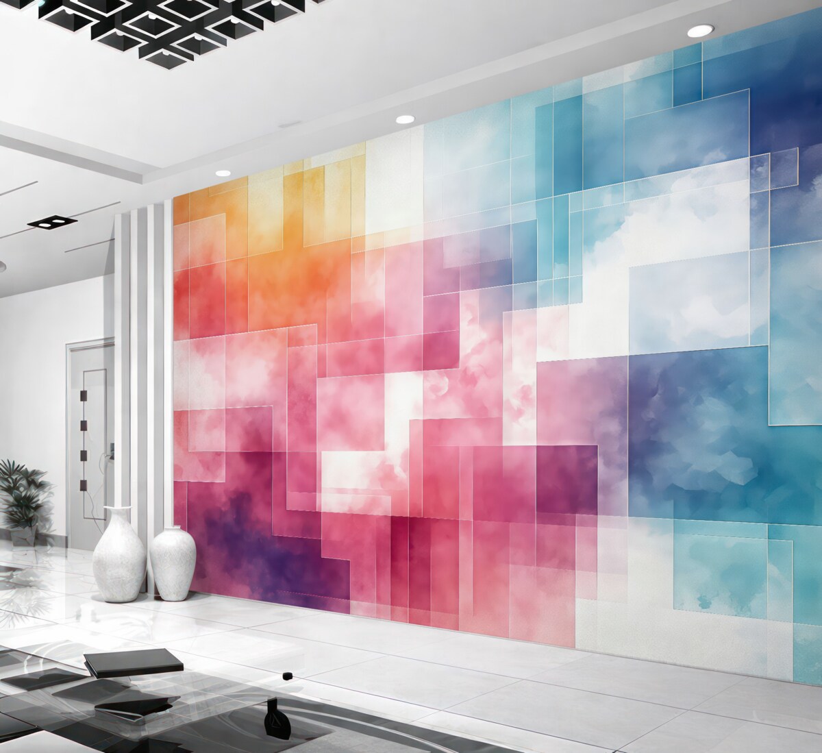 Fototapeta Powstają abstrakcyjne plamy.