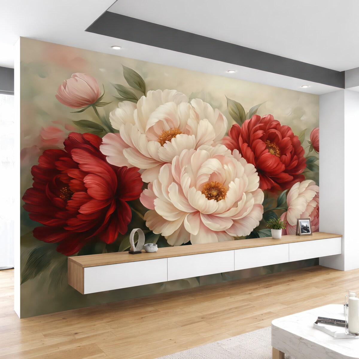 Fototapeta Ogromny bukiet piwonii.