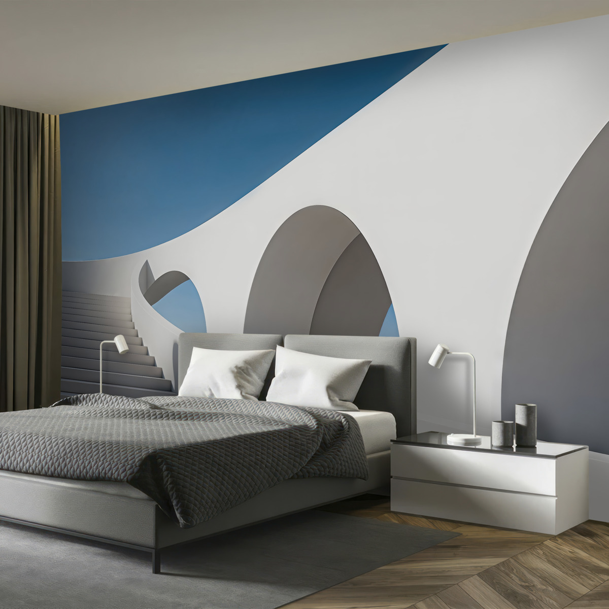 Fototapeta Kroki, prosty abstrakcyjny projekt budowlany.