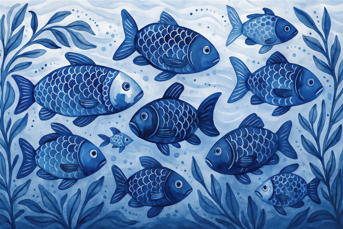 Fototapeta Niebieska rybka