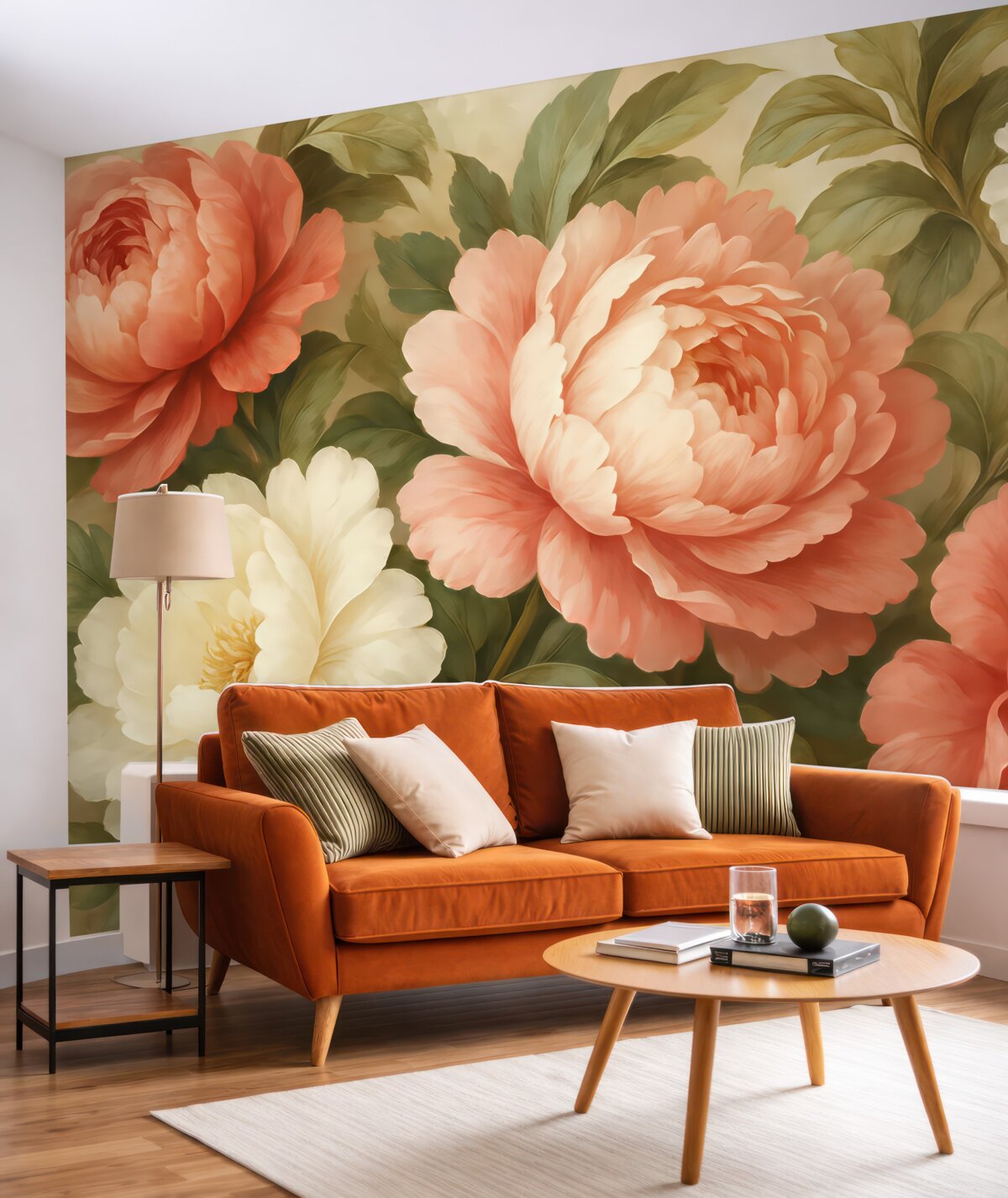 Fototapeta Różowe oraz białe piwonie.