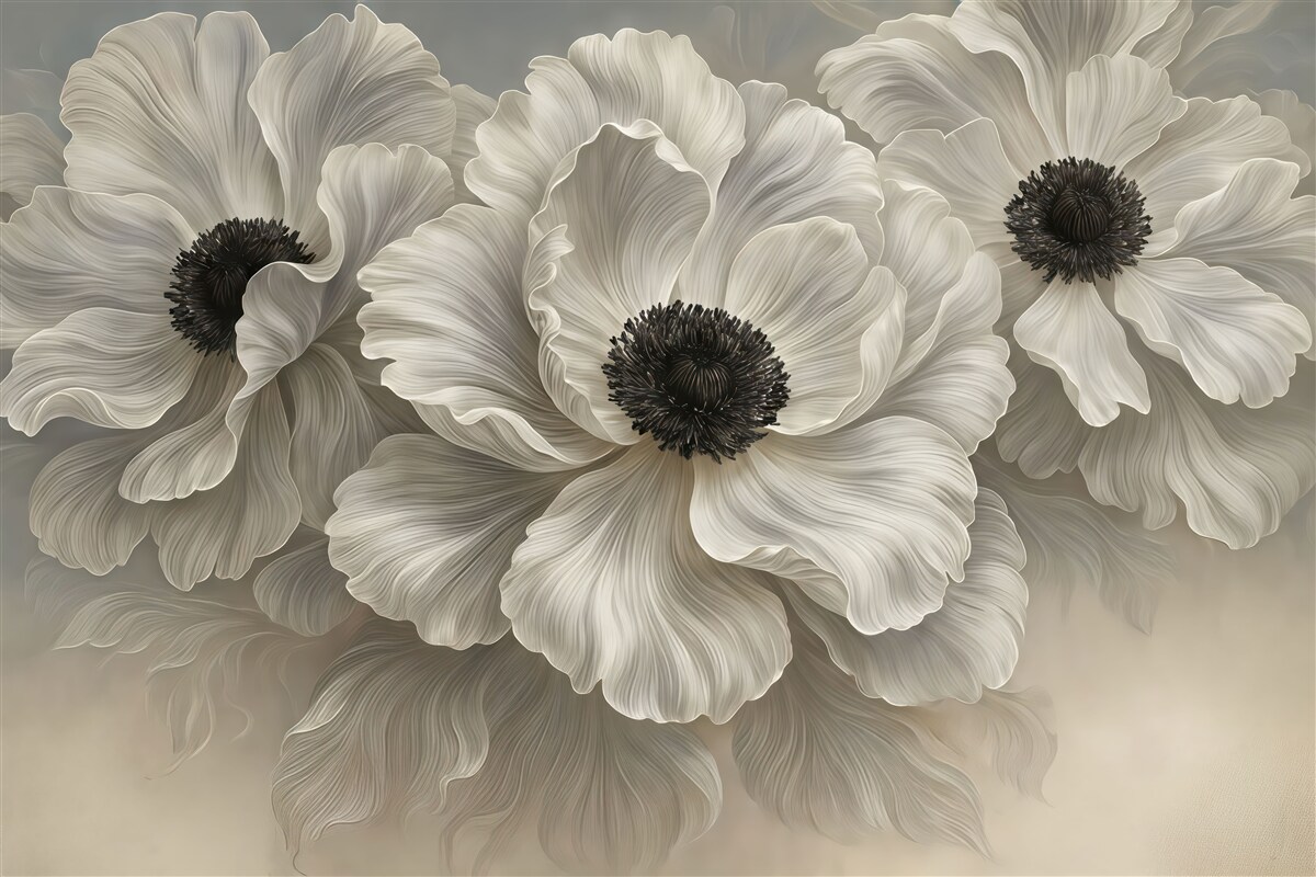 Fototapeta wielkie abstrakcyjne kwiaty