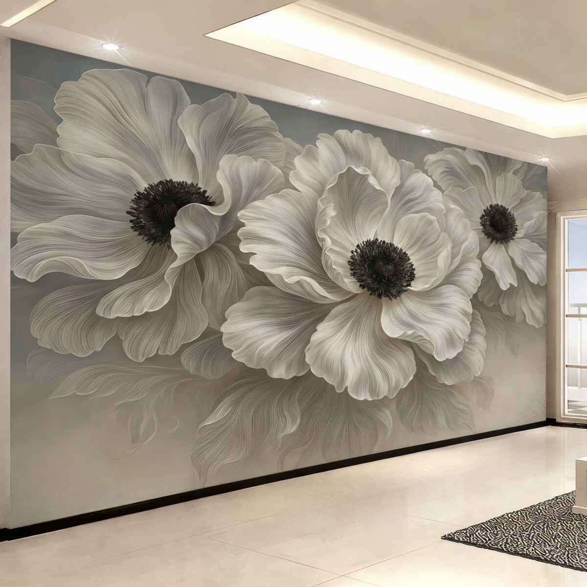 Fototapeta wielkie abstrakcyjne kwiaty