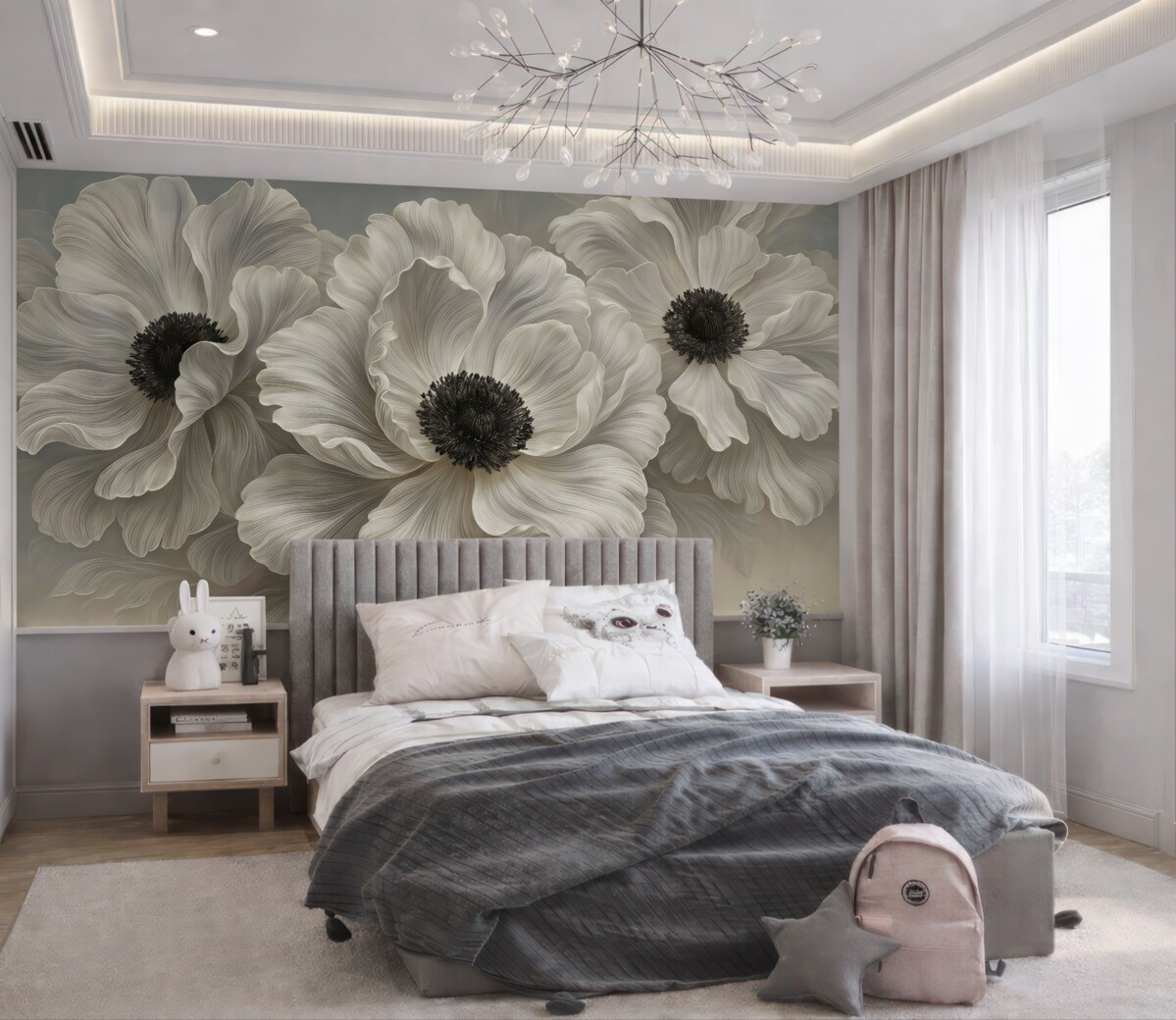 Fototapeta wielkie abstrakcyjne kwiaty