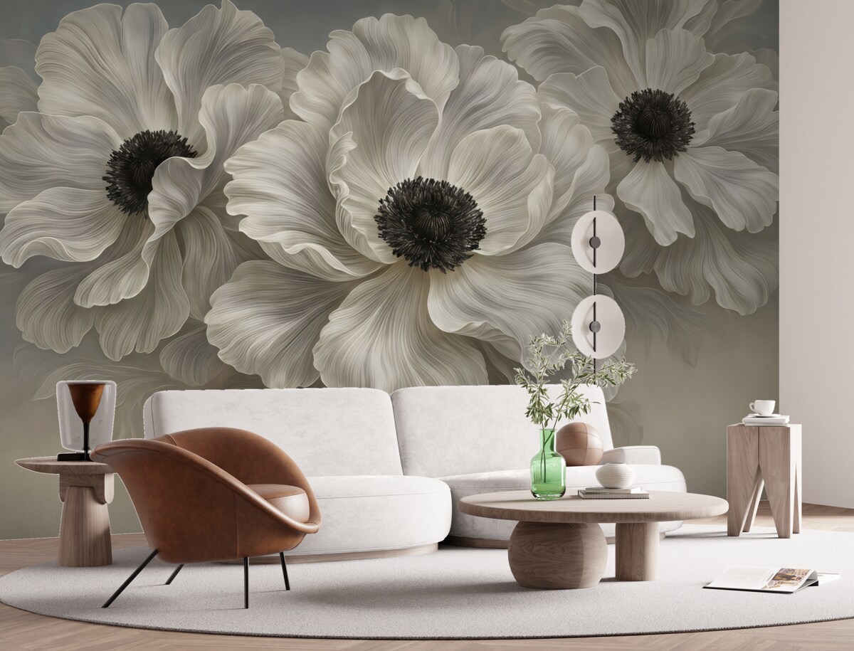 Fototapeta wielkie abstrakcyjne kwiaty