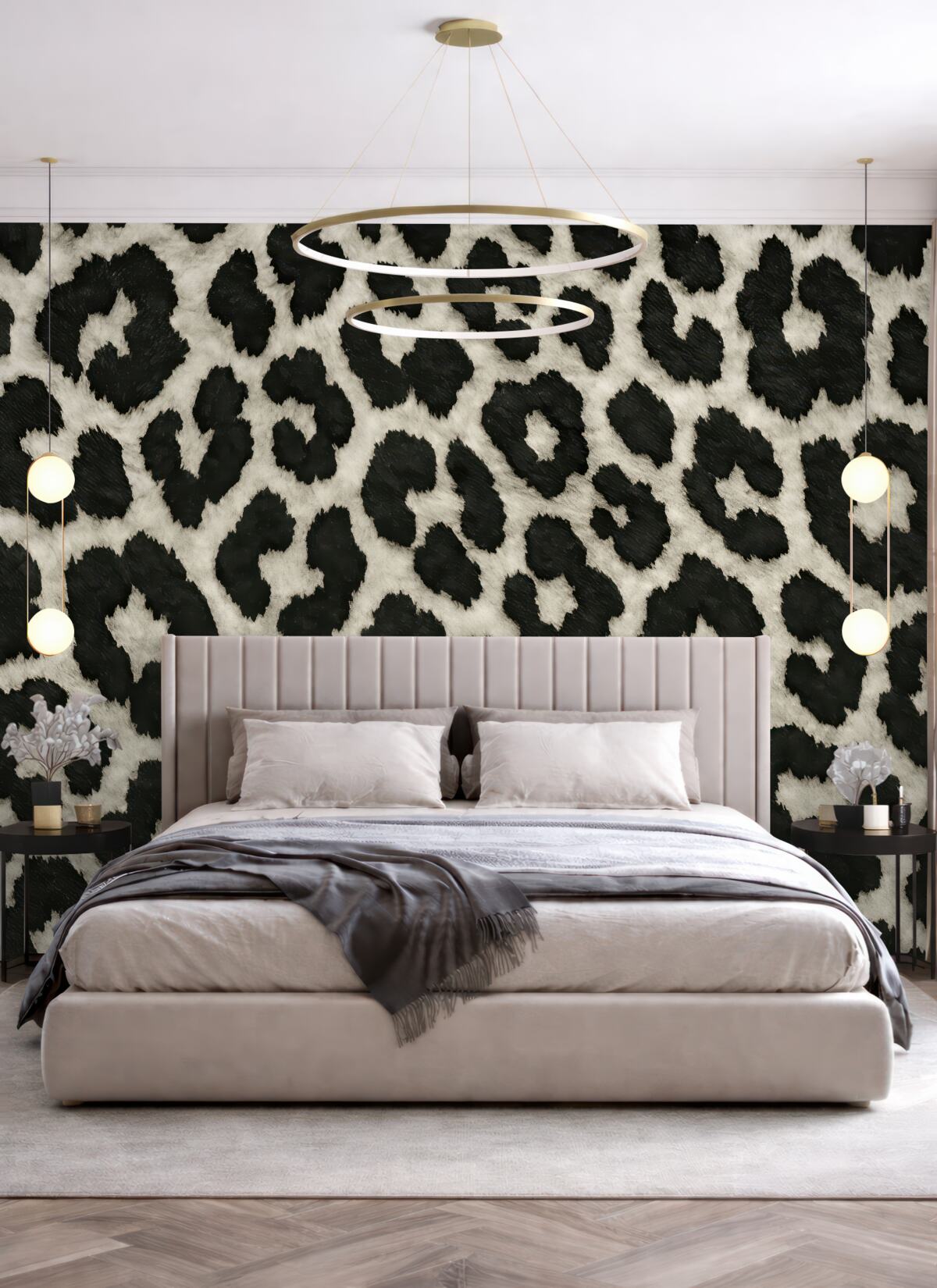 Fototapeta Wzór lamparta z szarymi cętkami.