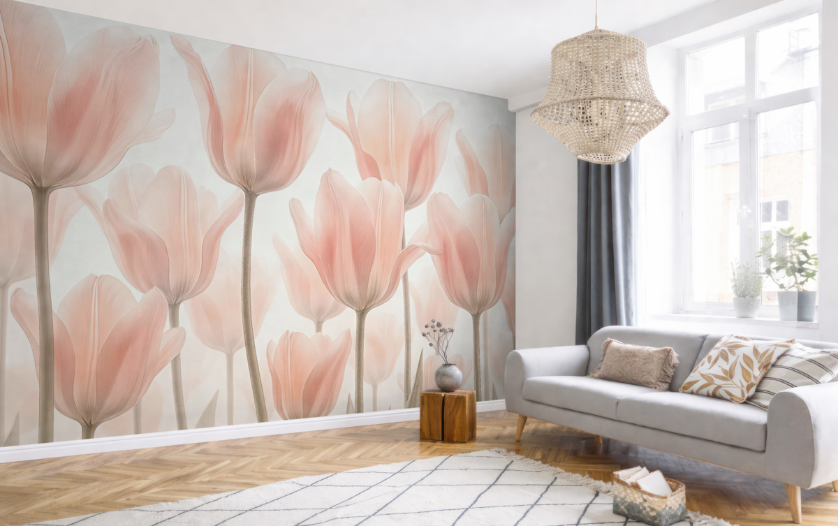 Fototapeta Tulipany w kolorze różowym.