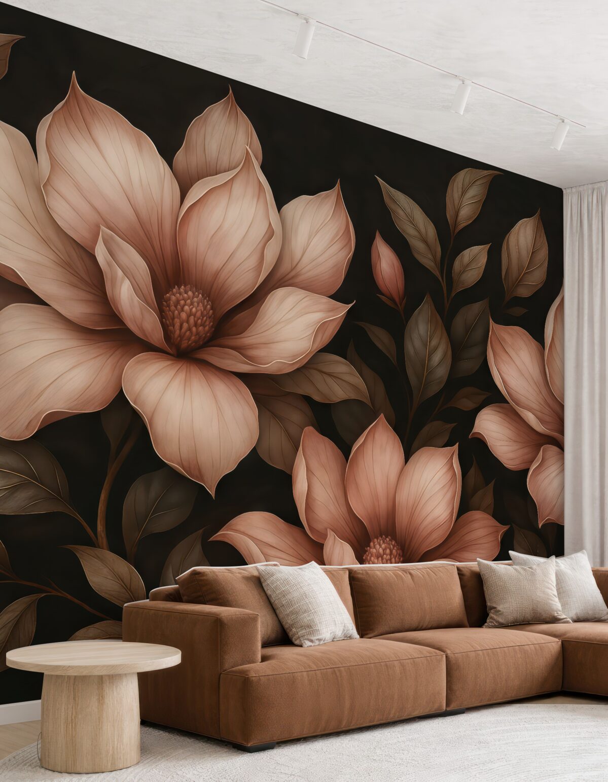 Fototapeta Kwiaty na ciemnym tle.