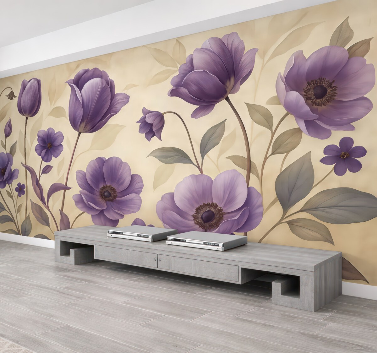 Fototapeta Purpurowe dzikie rośliny.