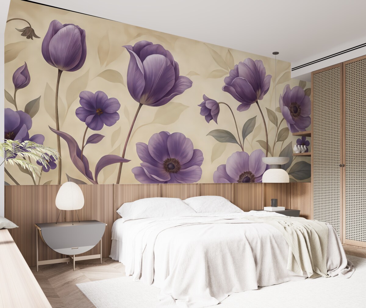 Fototapeta Purpurowe dzikie rośliny.