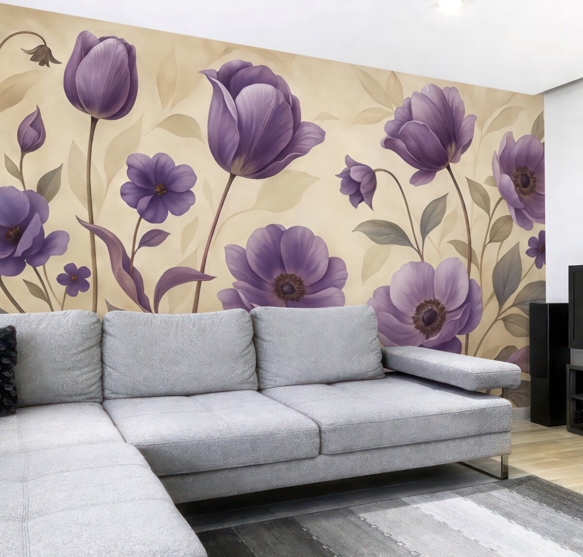 Fototapeta Purpurowe dzikie rośliny.