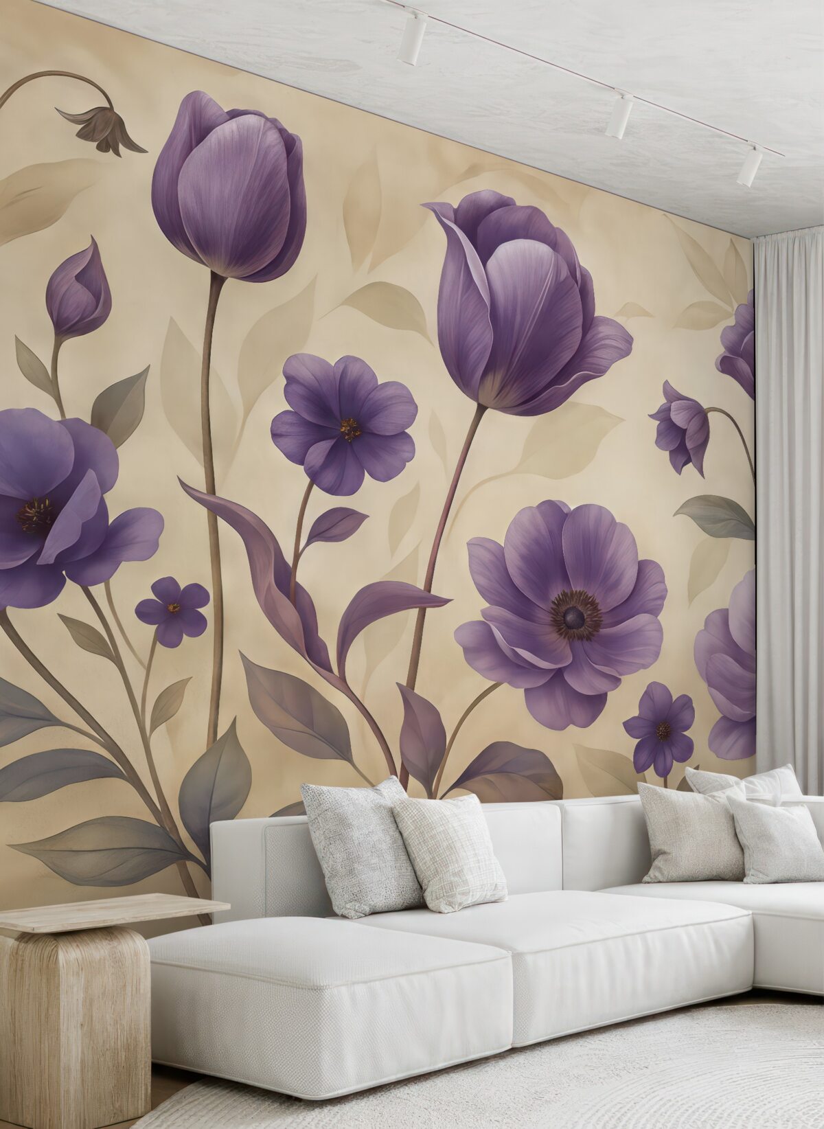 Fototapeta Purpurowe dzikie rośliny.