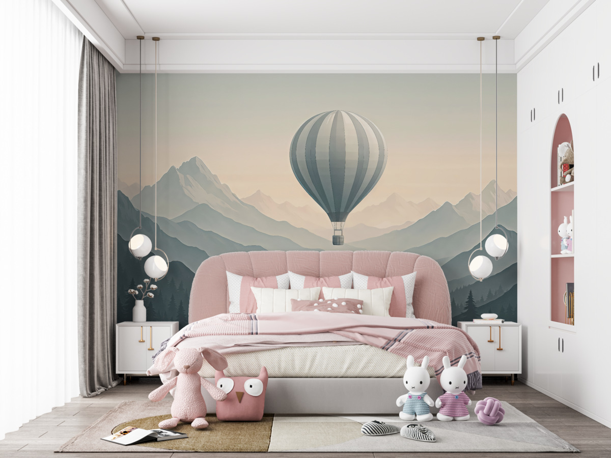 Fototapeta Góry i balon