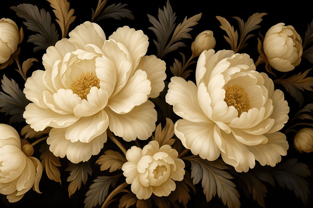 Fototapeta Kwiaty w stylu vintage.