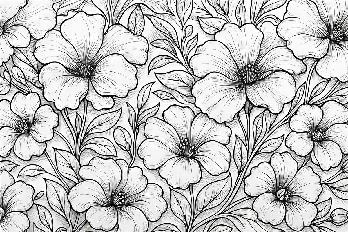 Fototapeta Rośliny w odcieniach czerni i bieli.