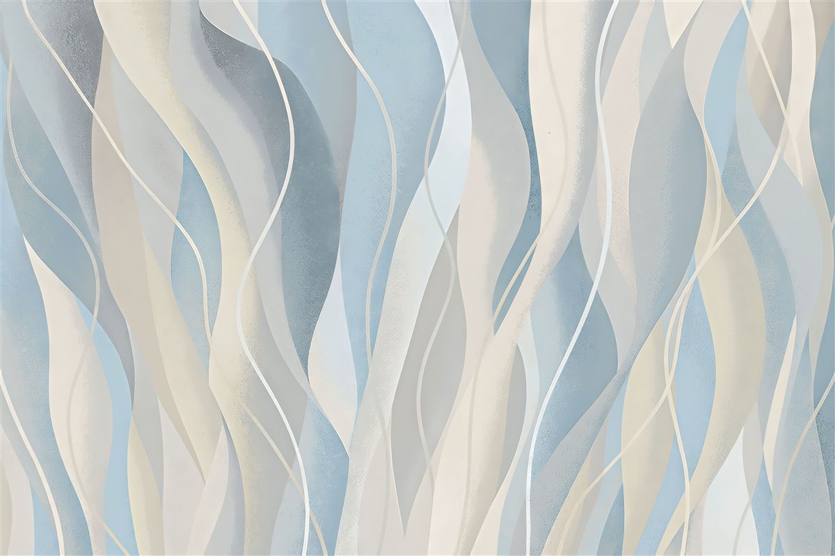 Fototapeta Wsp współczesna abstrakcyjna tapeta w stylu ekologicznym w zimnych i ciepłych odcieniach.