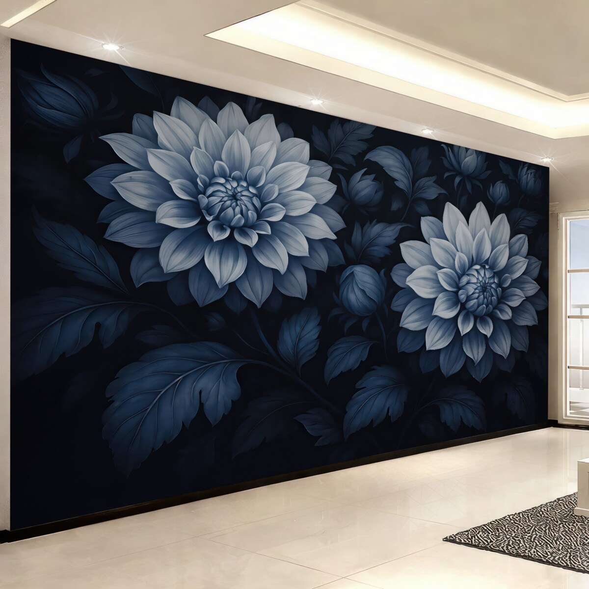 Fototapeta Niebieskie rośliny kwiatowe.