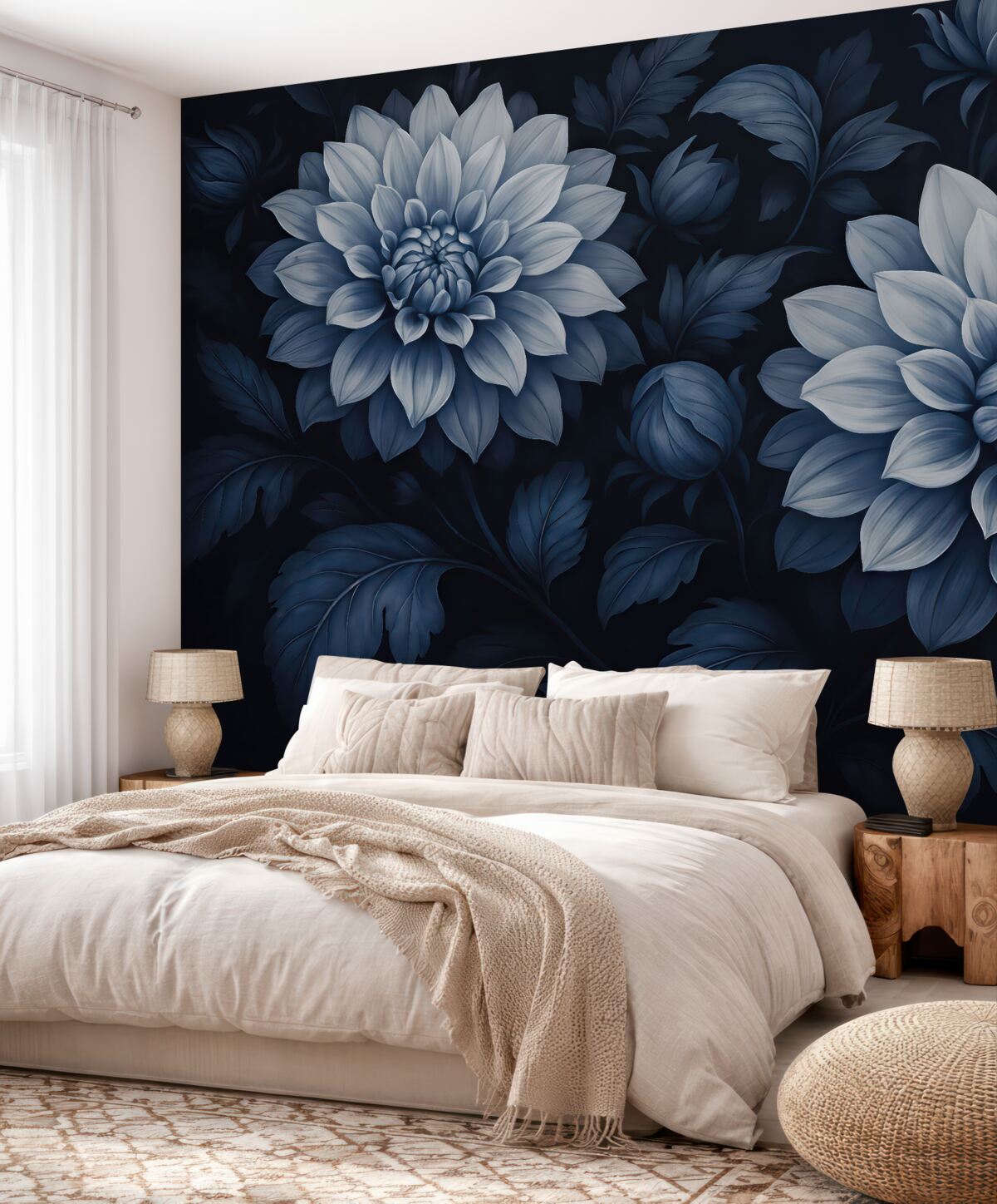 Fototapeta Niebieskie rośliny kwiatowe.