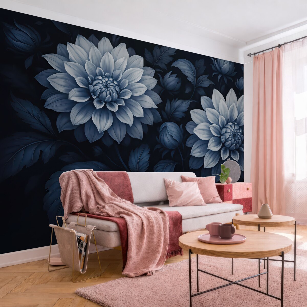 Fototapeta Niebieskie rośliny kwiatowe.