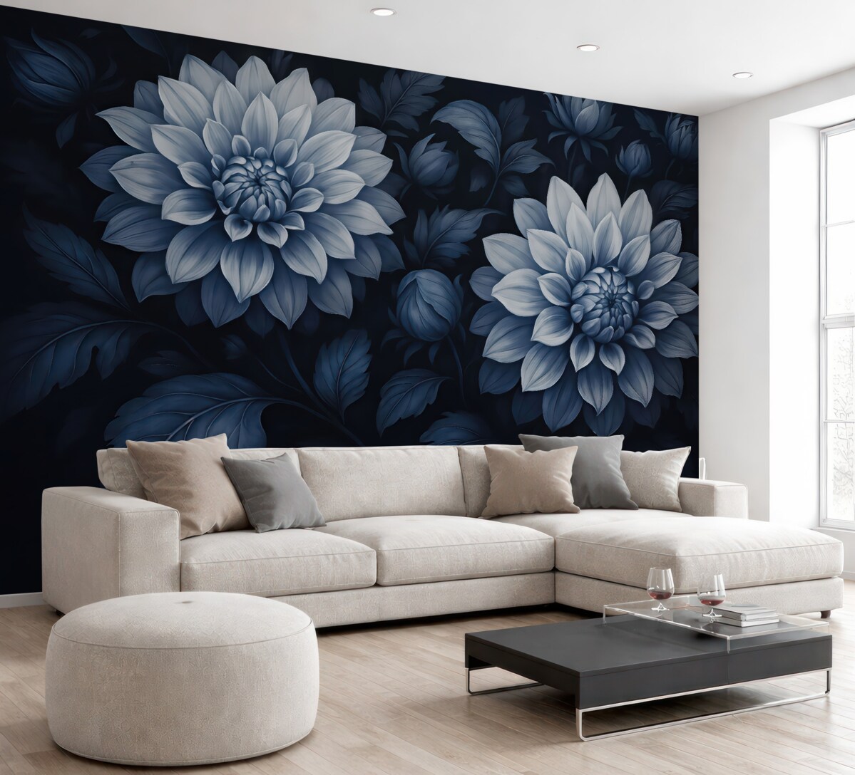 Fototapeta Niebieskie rośliny kwiatowe.