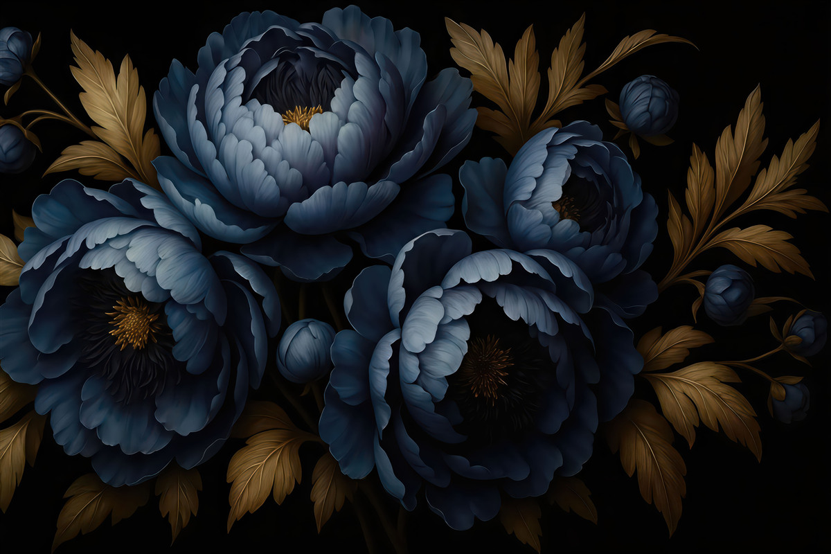 Fototapeta Niebieskie piwonie.