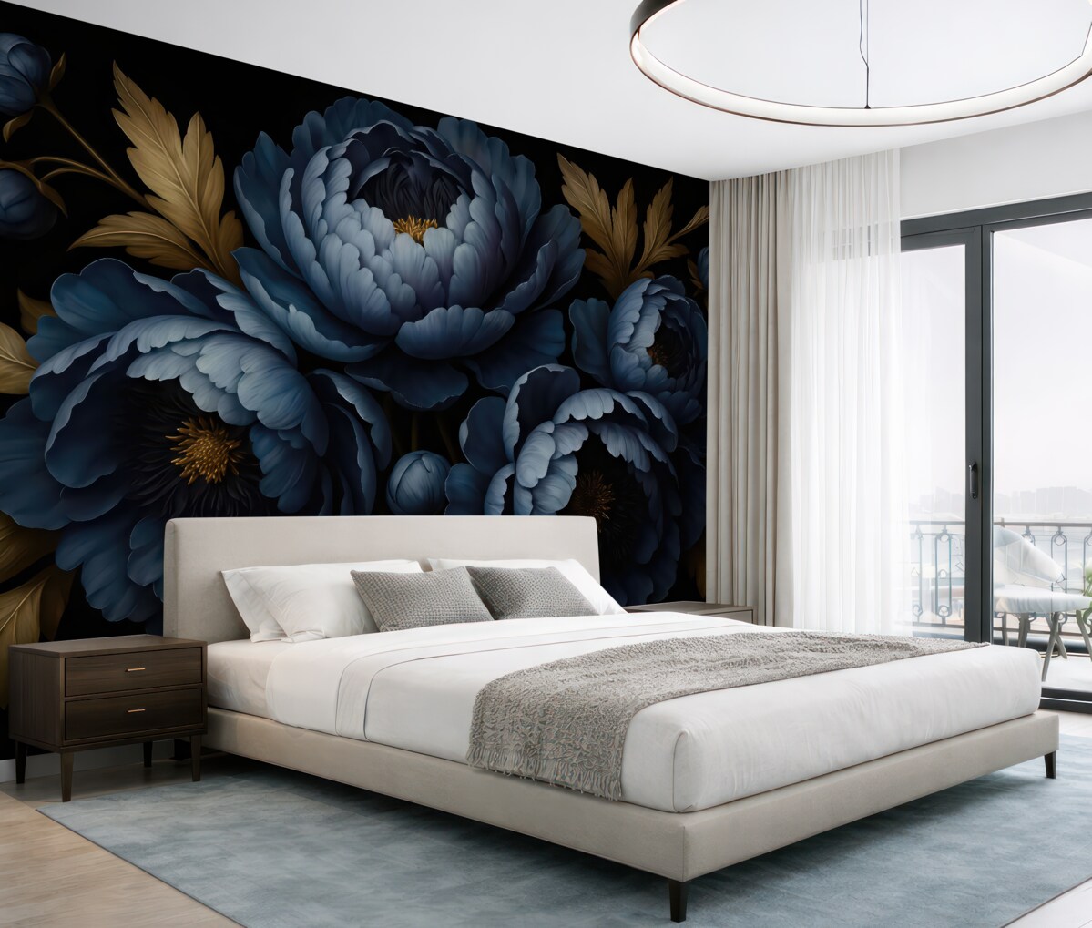 Fototapeta Niebieskie piwonie.