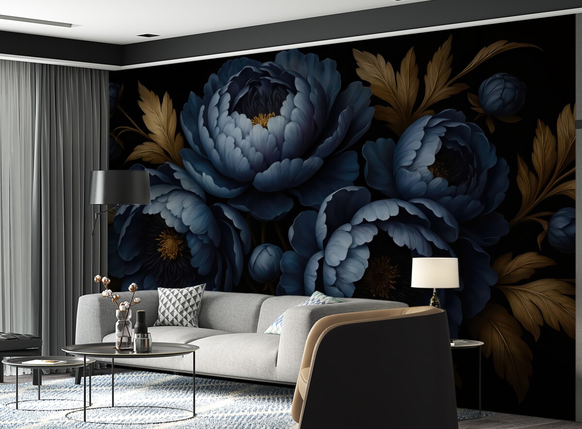 Fototapeta Niebieskie piwonie.