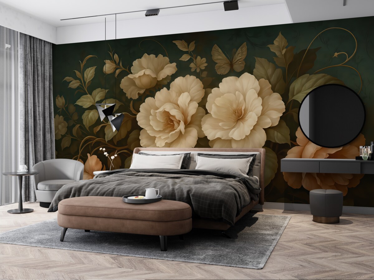 Fototapeta Kwiaty w stylu vintage.