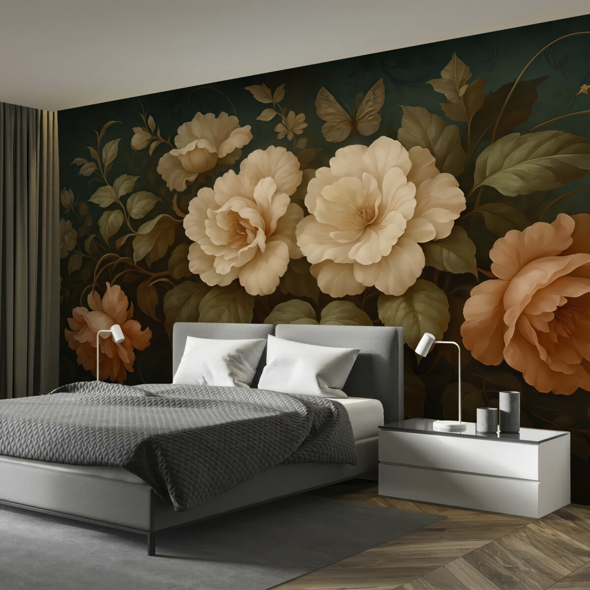 Fototapeta Kwiaty w stylu vintage.