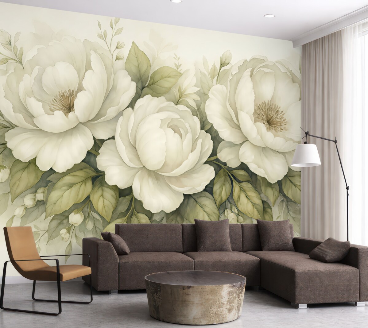 Fototapeta Kwiaty w kolorze białym.