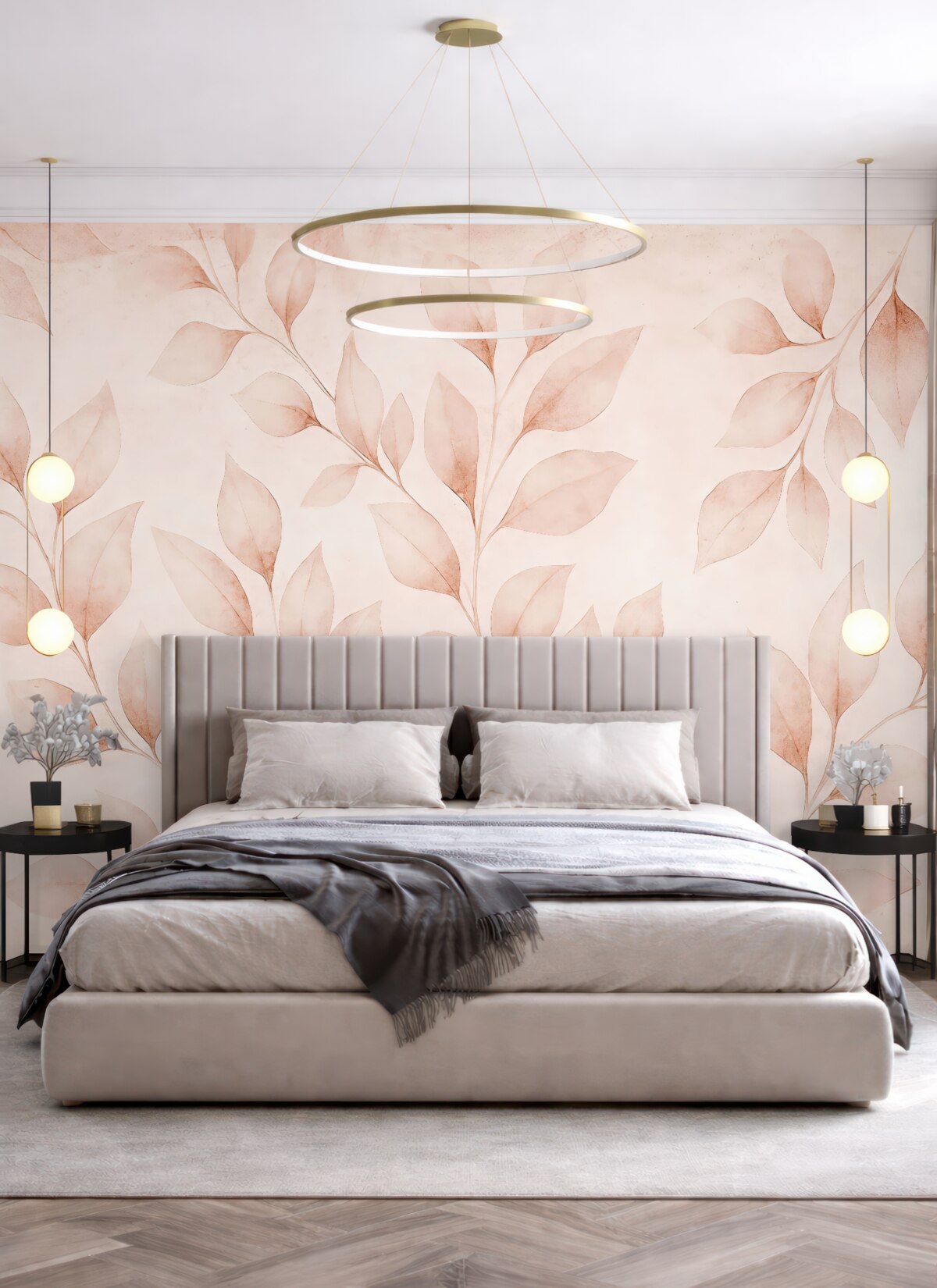 Fototapeta Nadruki na tle teksturowanego w odcieniu różowym.