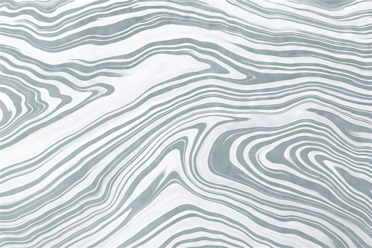 Fototapeta Wzór wirującego szarego marmuru z płynącymi, organicznymi liniami oraz krzywiznami tworzy współczesny, abstrakcyjny styl.