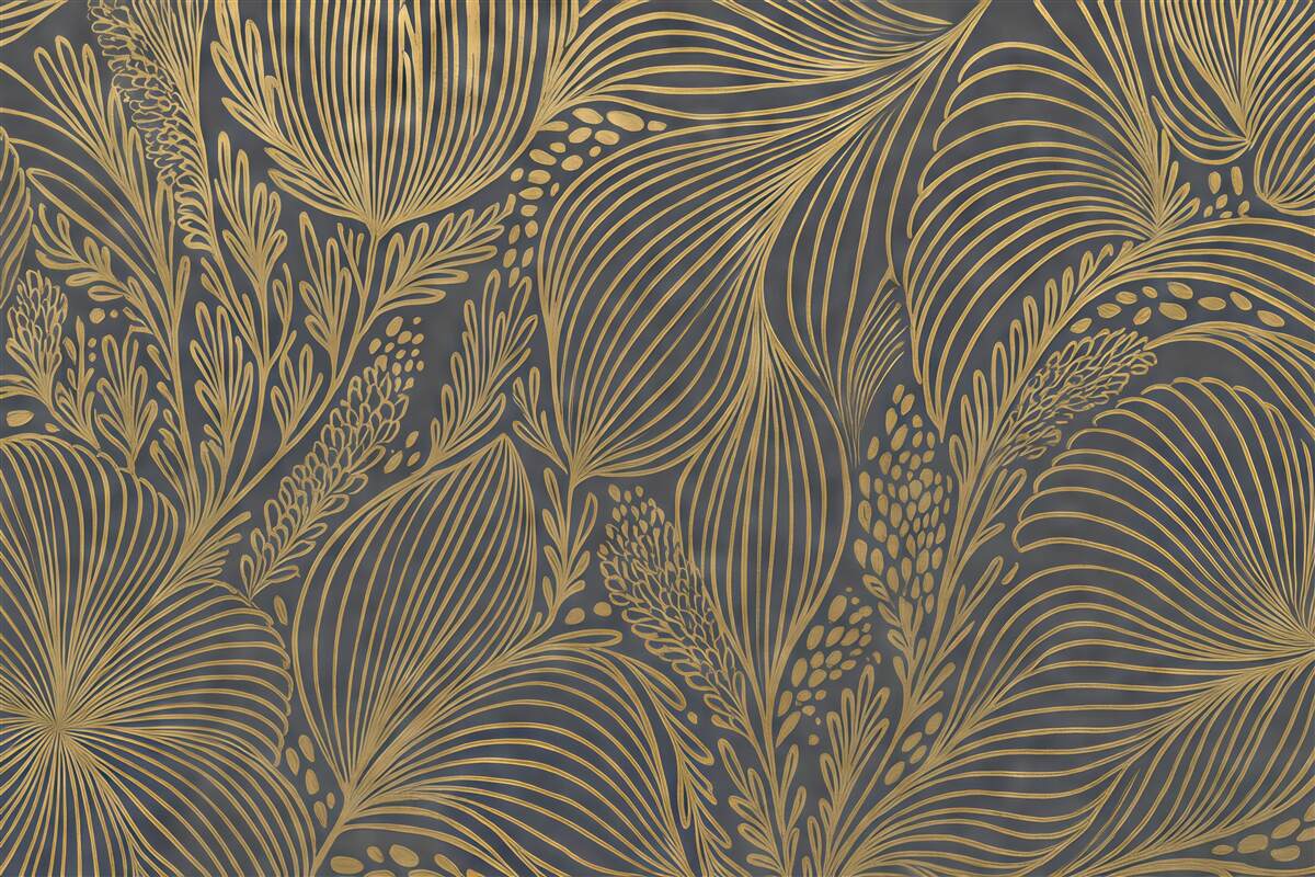 Fototapeta Abstrakcyjny, teksturowany, elegancki wzór z nachodzącymi na siebie organicznymi formami i liniami.